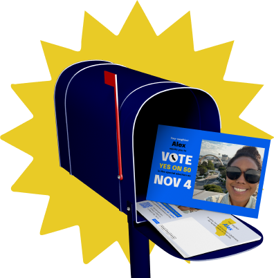 postcard in mailbox